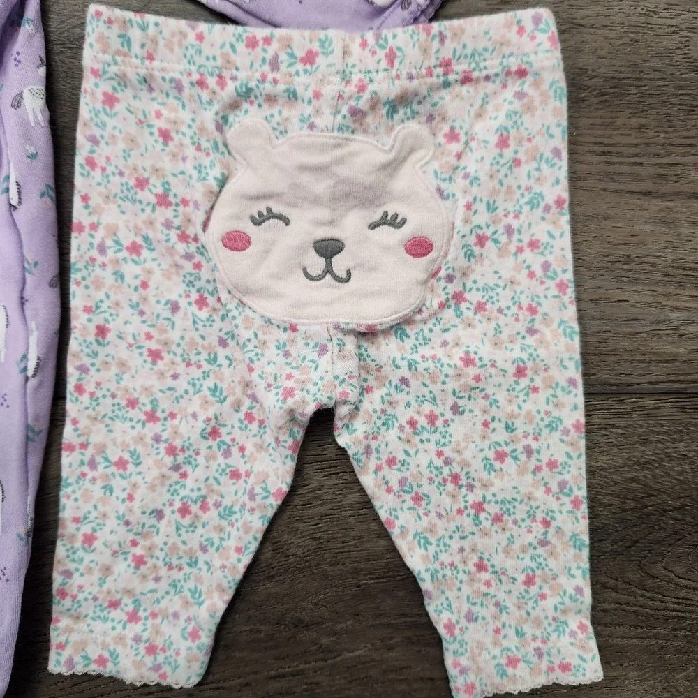 Baby 0-3 Month Lot of 5 items‎ Pajamas, Bodysuits Carters Betsey Johnson Baby